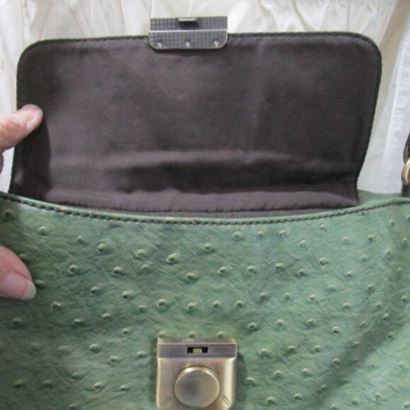VINTAGE THE LIMITED Large Faux Ostrich Leather Handbag - Picture 4 of 13